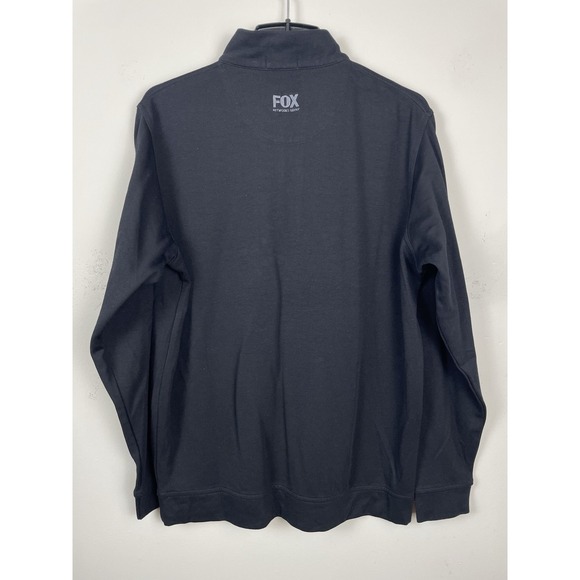 Peter Millar Golf Pullover Mens XL Black Crown Comfort Quarter Zip Fox Networks - Picture 3 of 10